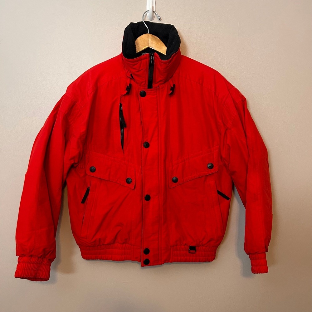 Obermeyer Jacket Mens Medium Red Insulated Ski Snowboard Winter Coat Vintage